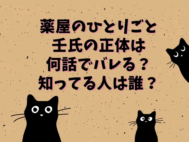 薬屋のひとりごとで壬氏の正体が明かされる話数

