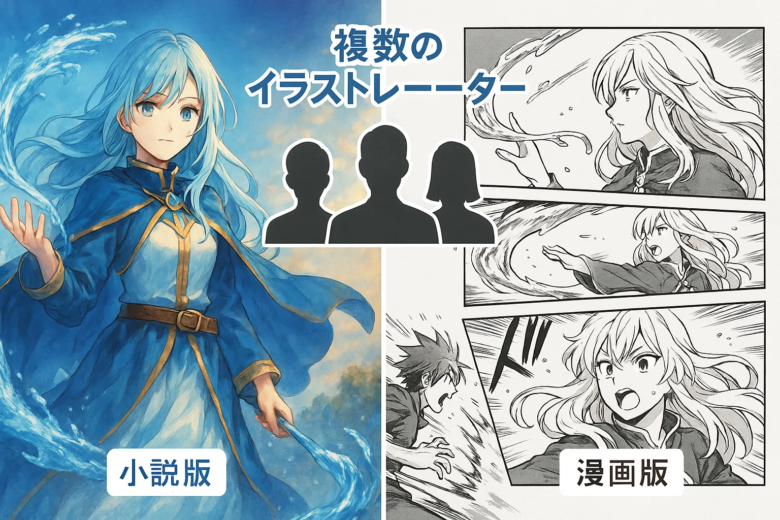 『水属性の魔法使い』の綺麗な挿絵は誰が描いてるの？