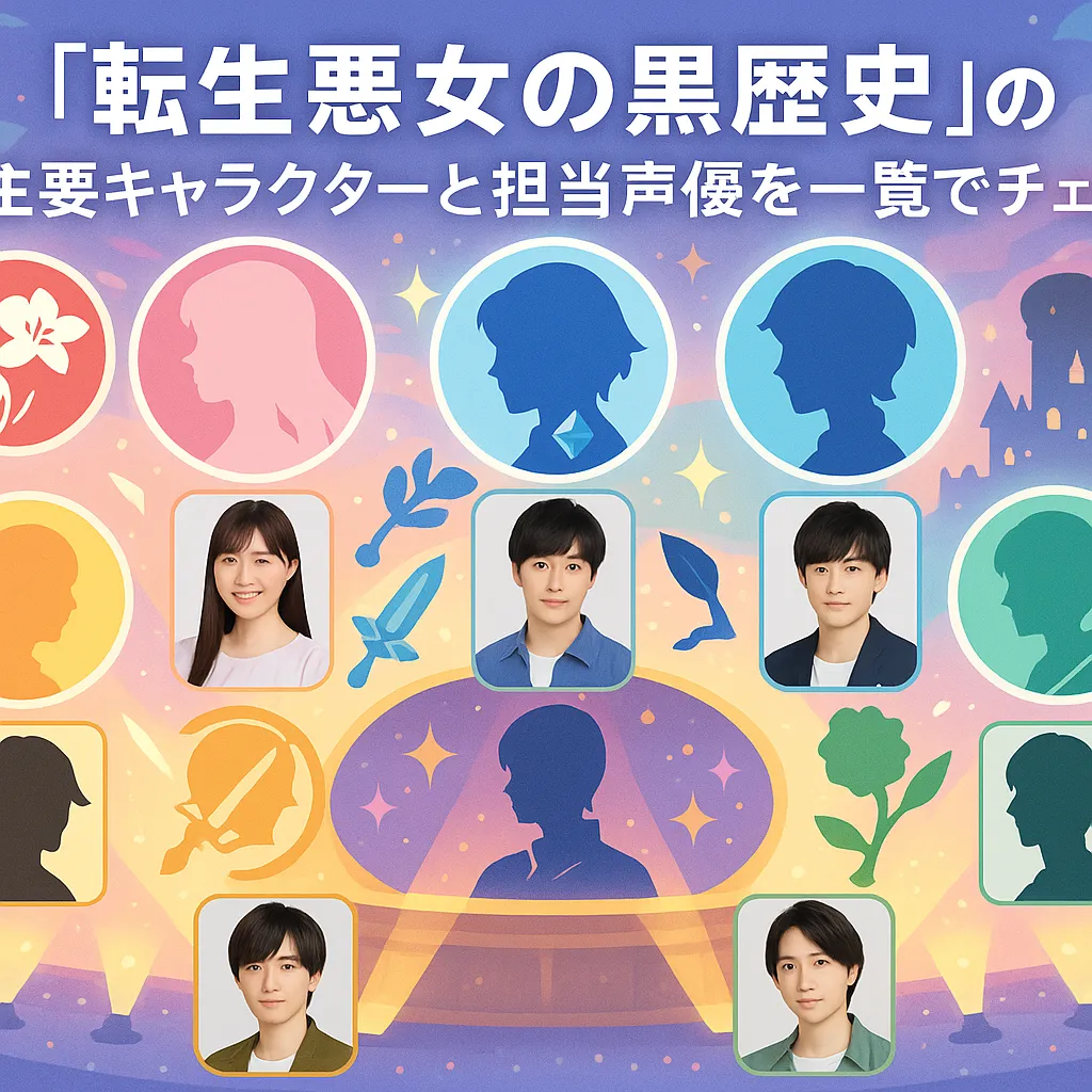 『転生悪女の黒歴史』の声優は誰？豪華キャストを紹介
