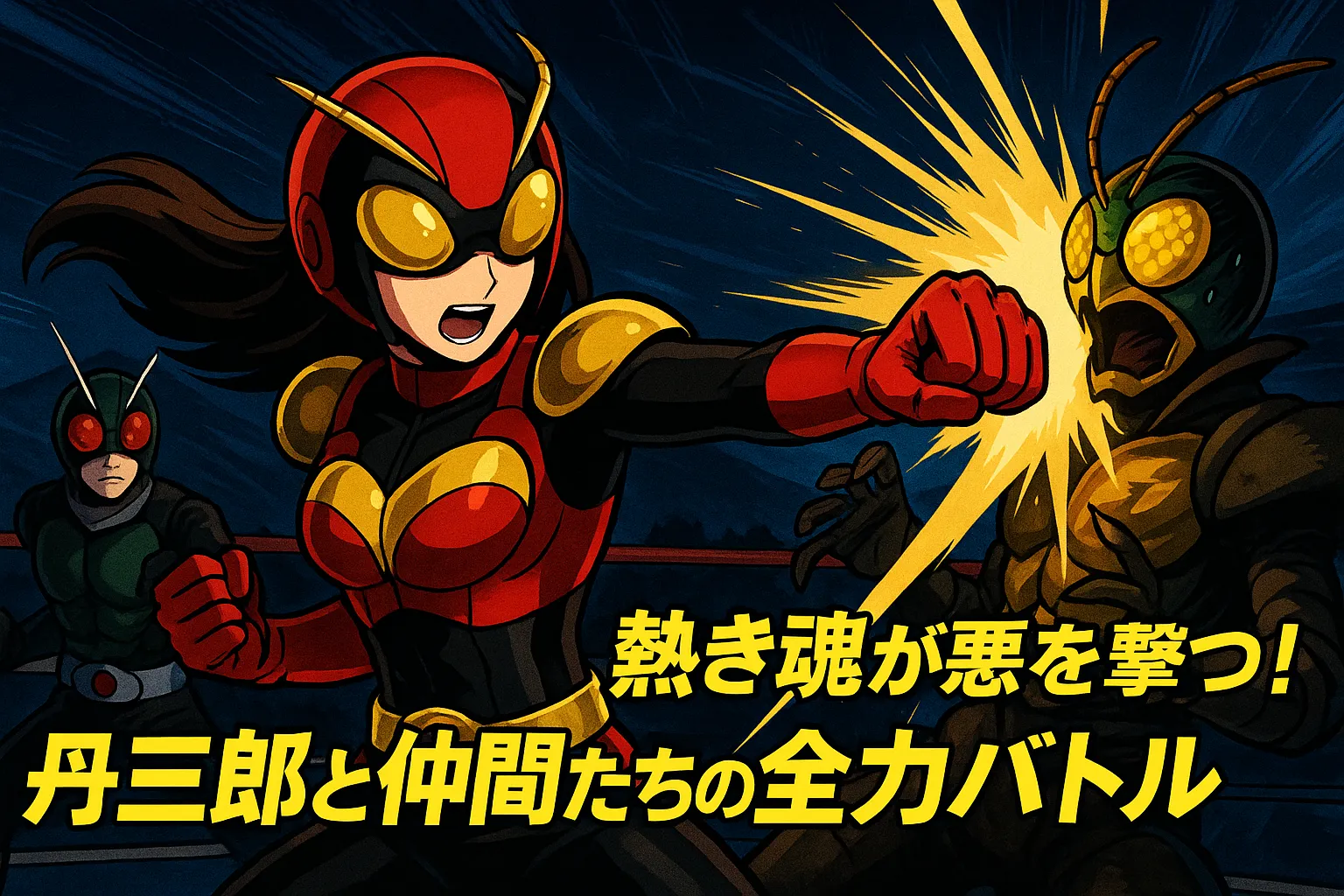 『東島丹三郎は仮面ライダーになりたい』のタックルの正体は？最新話とアニメ化まで5分でわかるアイキャッチ