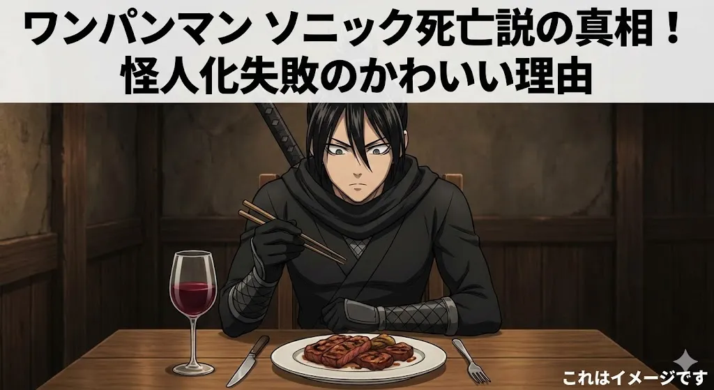 ワンパンマンのソニック死亡説は本当？怪人化失敗のかわいい理由と強さアイキャッチ