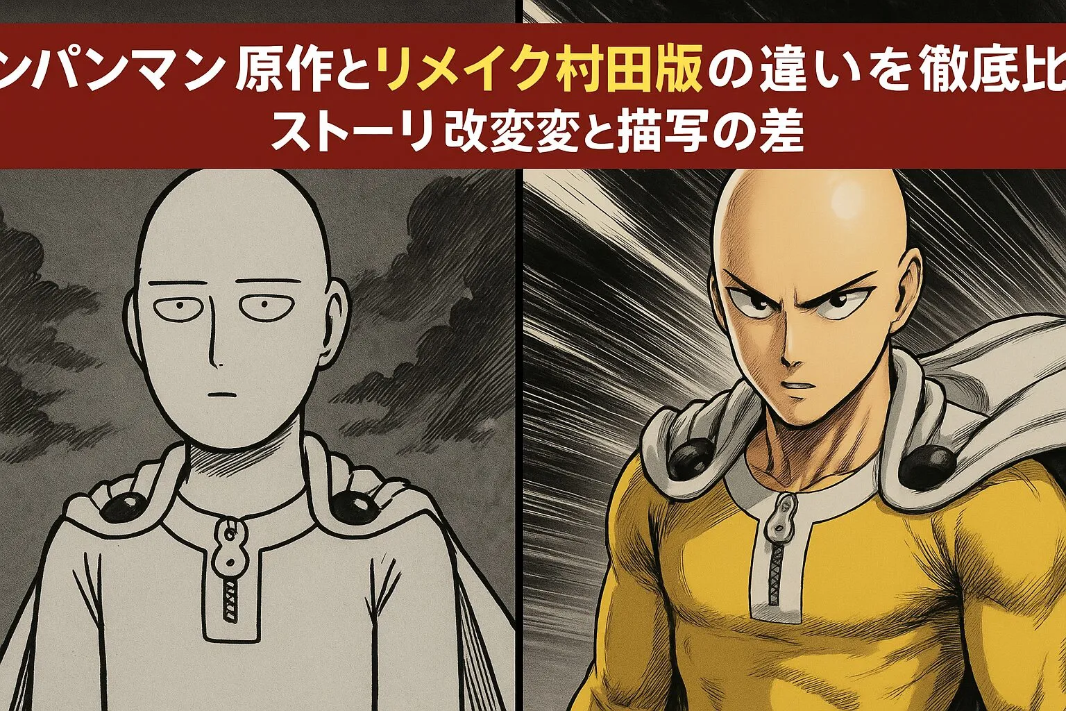 ワンパンマンのリメイク版と原作の違いを徹底比較