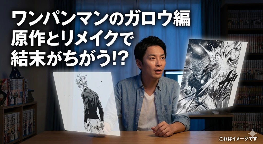 ワンパンマンのガロウ編はどこから？原作と違う驚きの結末や何巻から読めるかを5分で紹介アイキャッチ