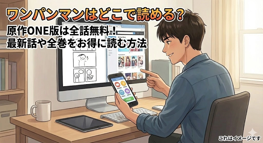 ワンパンマンはどこで読める？全話無料の原作ONE版や最新話をお得に読む裏技アイキャッチ