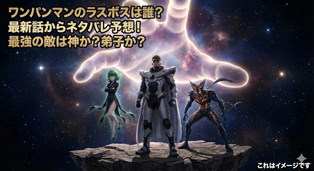 ワンパンマンのラスボスは神？最新話のネタバレから最強の敵を3人予想アイキャッチ