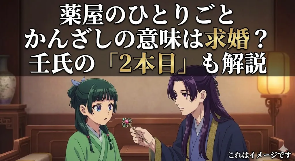 薬屋のひとりごと「かんざしの意味」は求婚？壬氏の2本目や園遊会の4つを解説アイキャッチ