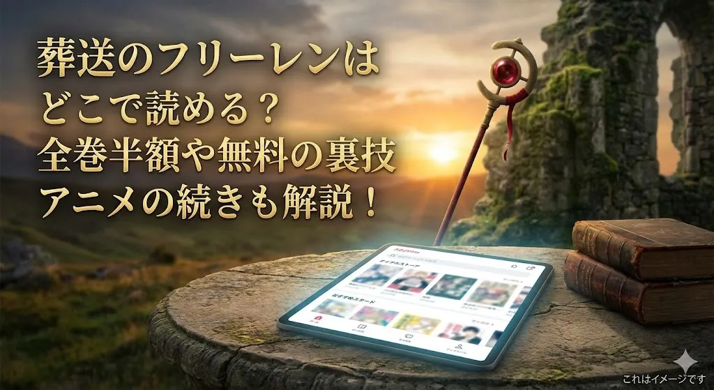 葬送のフリーレンはどこで読める？全巻半額や無料で読む秘密とアニメの続きは何巻かアイキャッチ