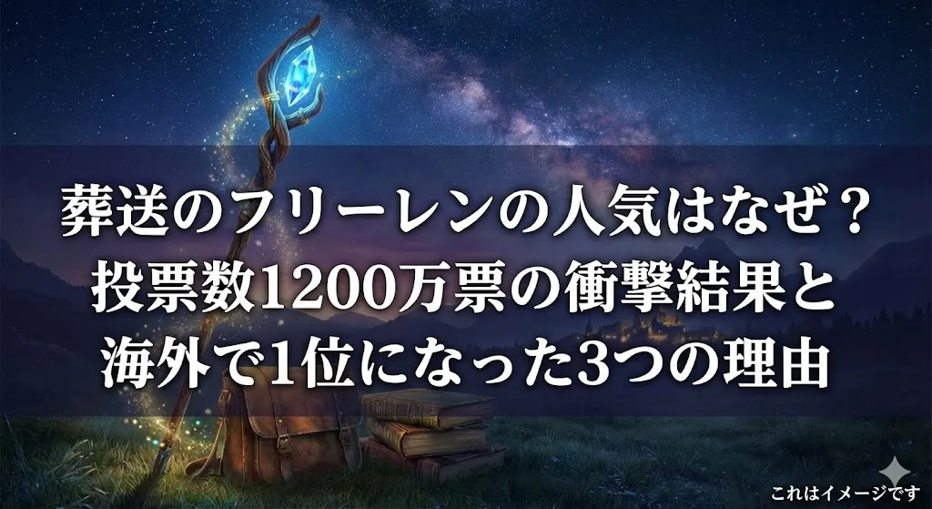 葬送のフリーレンの人気はなぜ？第2回投票結果1200万票と海外で1位の理由アイキャッチ