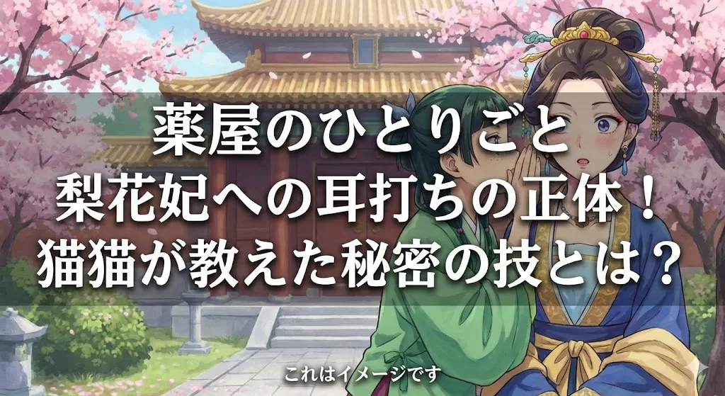 薬屋のひとりごとで梨花妃への耳打ちは何？猫猫の秘策でその後2人目ができた理由アイキャッチ