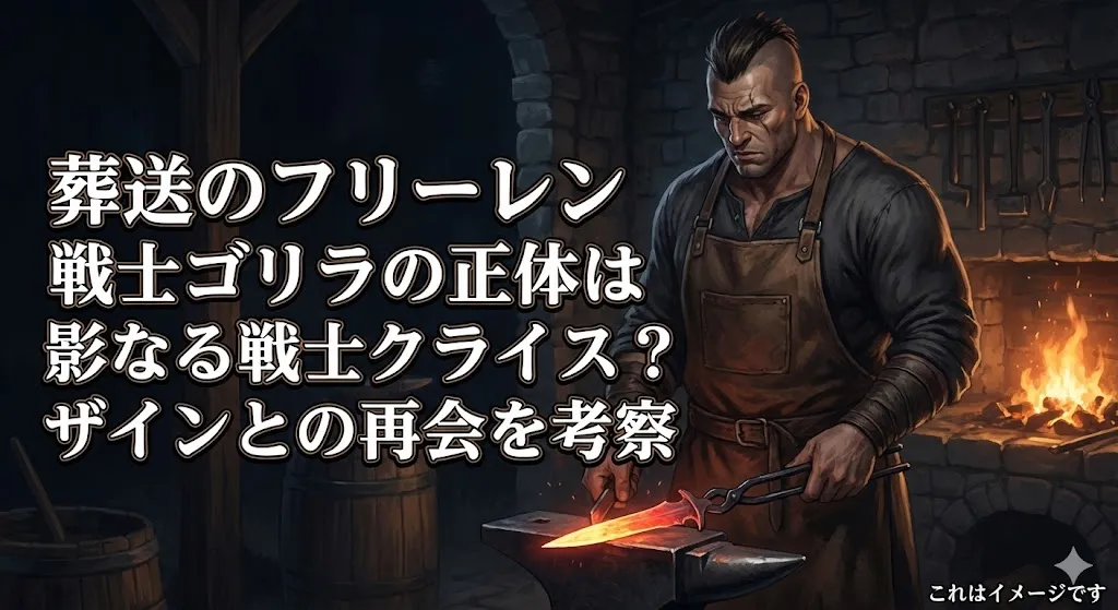 葬送のフリーレンの戦士ゴリラは生きてる？正体は影なる戦士クライスか最新139話から解説アイキャッチ