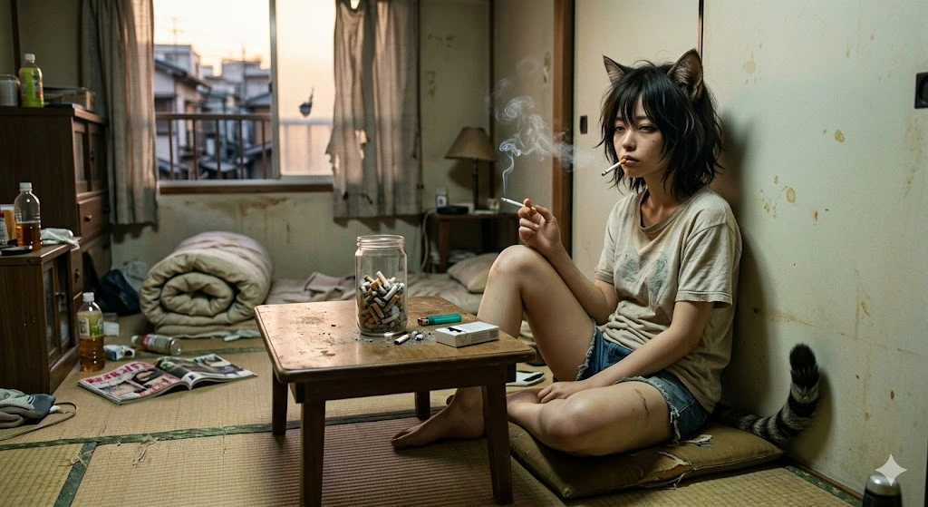 ヤニねこ主人公の本名・性別とヤバすぎる生態