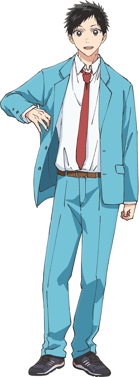 栄明高校男子バドミントン部・猪股大喜の公式設定イラスト