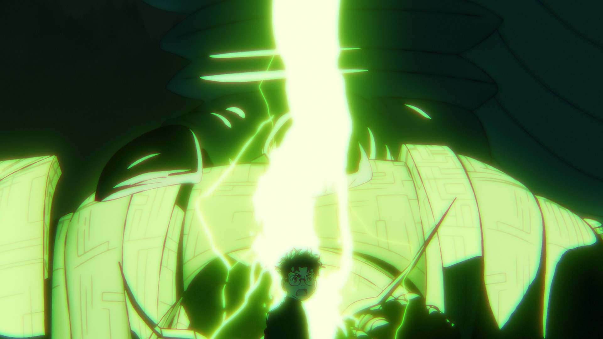 アニメ『ダンダダン』第2期クライマックスでモモと阿吽の呼吸で連携するオカルン