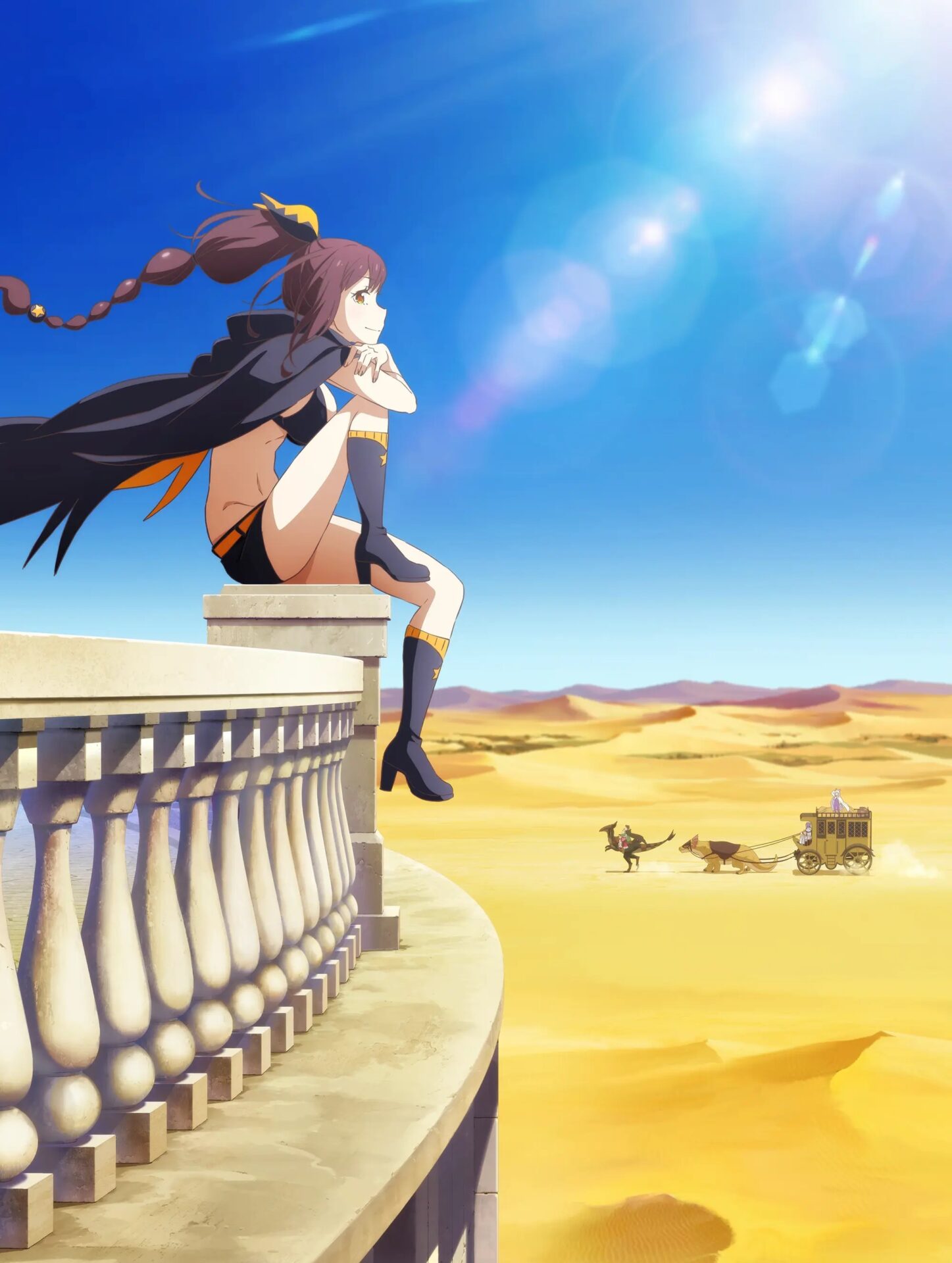 プレアデス監視塔のバルコニーに佇む星番シャウラ。スバルを「師様」と呼ぶ賢者の弟子