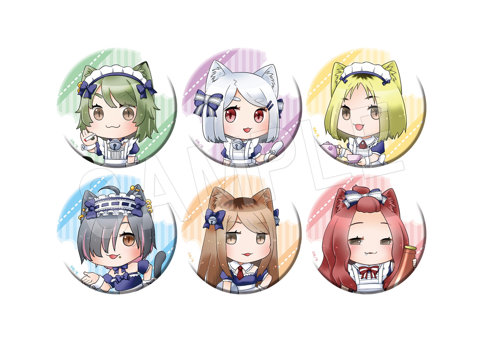TVアニメ『ヤニねこ』ミニキャラトレーディングアクリルスタンド全6種の商品ビジュアル